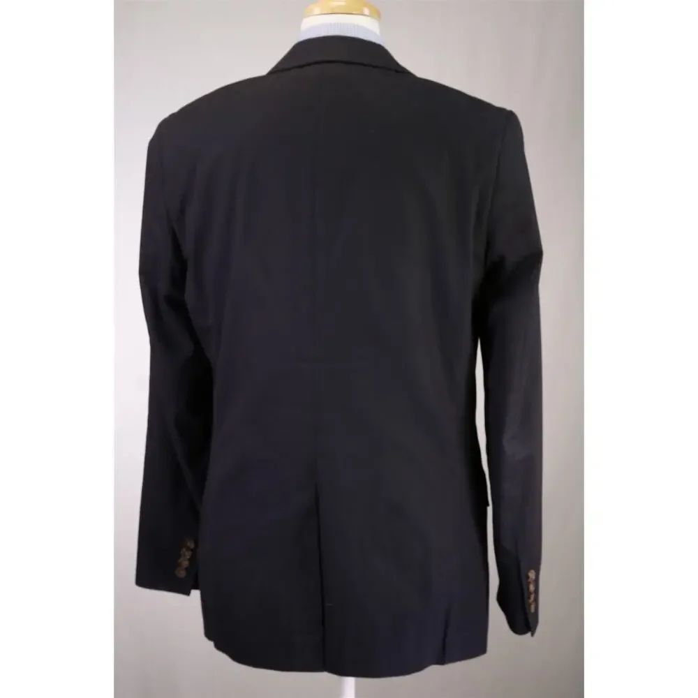 J Crew Mens Thompson Navy Blue 2-Btn Cotton Blazer Jacket 40R